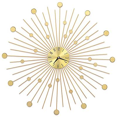 VidaXL Wandklok 70 cm metaal goudkleurig VidaXL Wandklok 70 cm metaal goudkleurig