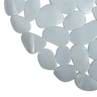 MSV Douche|bad anti-slip mat badkamer - pvc - grijs - 39 x 99 cm