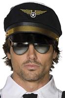Pilotencap zwart - thumbnail
