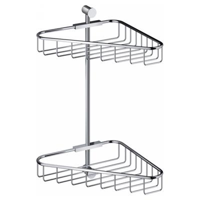 Hoekdraadkorf Hotbath Cobber Dubbel Wandmodel Geborsteld Messing PVD