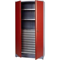 Küpper 70592 Materiaalkast met 1 afsluitbare dubbele deur rood (b x h x d) 910 x 1800 x 450 mm - thumbnail
