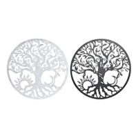 Wanddecoratie DKD Home Decor Zwart Metaal Wit Indiaas Maan (2 Stuks) (60 x 1 x 60 cm) - thumbnail