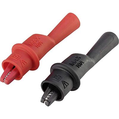 VOLTCRAFT MSK-111 Krokodillenklem Bus 2 mm CAT III 1000 V, CAT IV 600 V Zwart, Rood