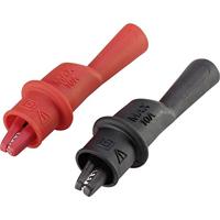 VOLTCRAFT MSK-111 Krokodillenklem Bus 2 mm CAT III 1000 V, CAT IV 600 V Zwart, Rood - thumbnail