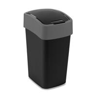 Curver flip bin 25 liter zwart/lichtgrijs - thumbnail
