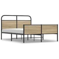 Bedframe zonder matras bewerkt hout sonoma eikenkleur 135x190cm - thumbnail
