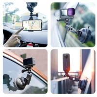 Telesin Verstelbare zuignap voor GoPro & smartphone kunststof - thumbnail