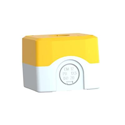 Schneider Electric XALK01 Lege behuizing 1 inbouwplaats (b x h x d) 68 x 68 x 53 mm NOT-HALT Geel, Lichtgrijs 1 stuk(s)