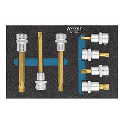 HAZET Dopsleutelbitset 163-460/7 - 3/8 inch (10 mm) vierkant hol - Binnenveeltandprofiel XZN - 7-delig - M5 - M10