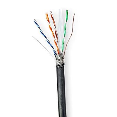 Nedis Netwerk Kabel Rol | CAT6 | Solid | S/FTP | Koper | 305.0 m | Buitenshuis | Rond | PE | Zwart | Gift Box - CCBG8598BK305S Nedis Netwerk Kabel Rol | CAT6 | Solid | S/FTP | Koper | 305.0 m | Buitenshuis | Rond | PE | Zwart | Gift Box - CCBG8598BK305S