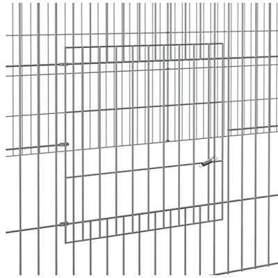 Konijnenkooi met 4 panelen 433x109x54 cm gegalvaniseerd ijzer - thumbnail