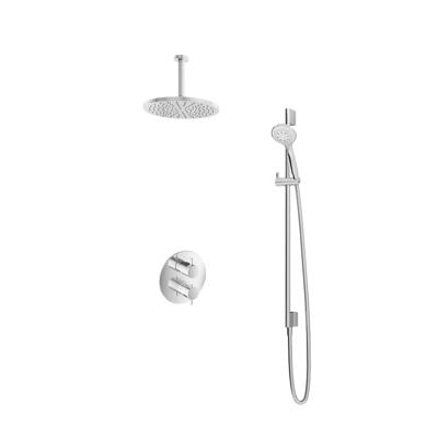 Hotbath Get Together IBS2RACR inbouwdouche met 3s handdouche, 15cm plafondbuis, 30cm hoofddouche en glijstang chroom