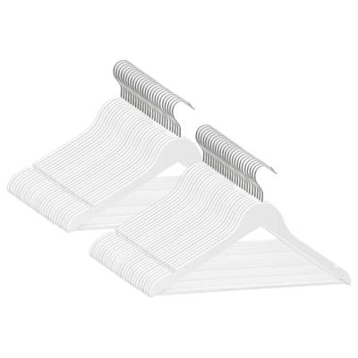 VidaXL 50-delige kledinghangerset anti-slip hardhout wit VidaXL 50-delige kledinghangerset anti-slip hardhout wit