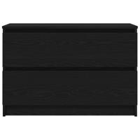 Tv-meubel 80x35x54 cm spaanplaat zwart - thumbnail