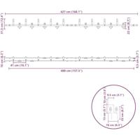 Doos met onderdelen voor schuifdeur 427 cm staal zwart - thumbnail