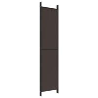 Kamerscherm met 5 panelen 250x220 cm stof bruin - thumbnail