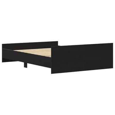 Bedframe zonder matras 135x190 cm bewerkt hout zwart eikenkleur