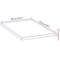 Keuken werkblad rechthoekig 40x63,5x2,7 cm massief eikenhout - thumbnail