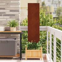VidaXL Tuin privacy screen fretwerk roestig 32 x 140 cm cortenstaal - thumbnail