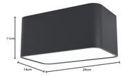 Eglo Zwarte opbouwlampGrimasola 24cm - 99284 - thumbnail