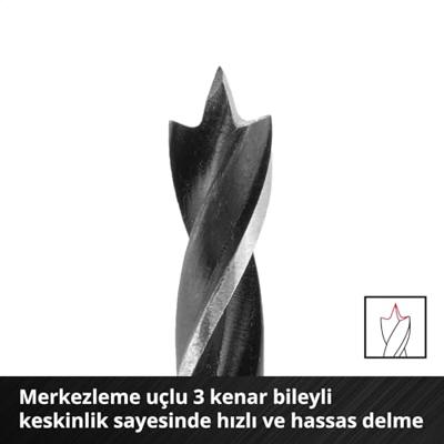 Einhell 108733 Hout-spiraalboorset 10-delig 3 mm, 4 mm, 5 mm, 6 mm, 7 mm, 8 mm 1 set(s) Einhell 108733 Hout-spiraalboorset 10-delig 3 mm, 4 mm, 5 mm, 6 mm, 7 mm, 8 mm 1 set(s)