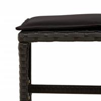 15-delige Tuinset met kussens poly rattan zwart - thumbnail