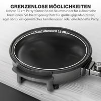 Clatronic PP3401 251129 Partypan Met glazen deksel, Met handmatige temperatuursinstelling - thumbnail
