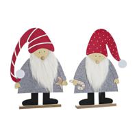 Kerstversiering DKD Home Decor MDF Vilt (34 x 6 x 64 cm) (2 Stuks) - thumbnail
