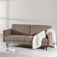 Nohr 3-zits Bank 'Sumit' Rib, kleur Bruin - thumbnail