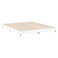 Bedframe LED massief hout wit 120x200 cm - thumbnail