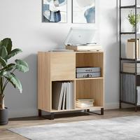 Platenkast 84,5x38x89 cm bewerkt hout sonoma eikenkleurig - thumbnail
