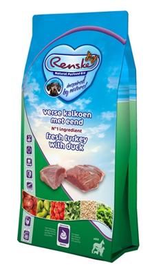Renske Super Premium vers bereid kalkoen met eend hondenvoer 12 kg