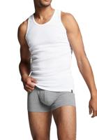 2-Pack heren hemden - Basic Tanktop - Katoenen onderhemd slim fit - Ronde hals - Zonder mouwen - XL - Wit - Top - Singlet - XL - thumbnail