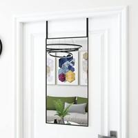 VidaXL Deurspiegel 40x80 cm glas en aluminium zwart - thumbnail