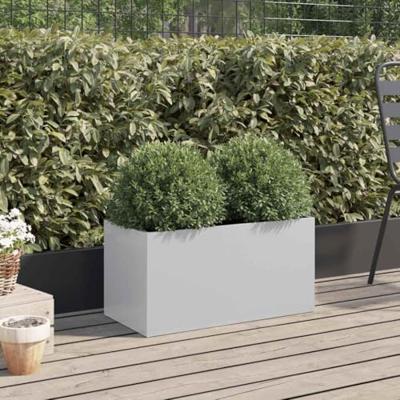 VidaXL Plantenbak 62x30x29 cm gegalvaniseerd staal zilverkleurig VidaXL Plantenbak 62x30x29 cm gegalvaniseerd staal zilverkleurig