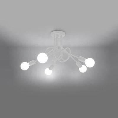 Witte loft Kroonluchter SUPEL 5