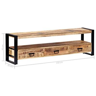Tv-meubel 150x30x45 cm massief mangohout