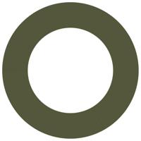 VidaXL Geschikt voor platte boomring olijfgroen ø50 / 80 cm staal - thumbnail