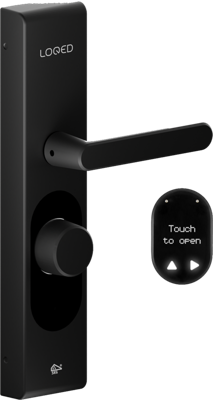 Shelly LOQED Touch Smart Lock Black Edition Deurslotaandrijving, Deuropener Bluetooth, WiFi Shelly LOQED Touch Smart Lock Black Edition Deurslotaandrijving, Deuropener Bluetooth, WiFi