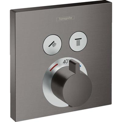 Hansgrohe Thermostaat Afbouwdeel ShowerSelect Voor 2 Functies Geborsteld Zwart Chroom Hansgrohe Thermostaat Afbouwdeel ShowerSelect Voor 2 Functies Geborsteld Zwart Chroom