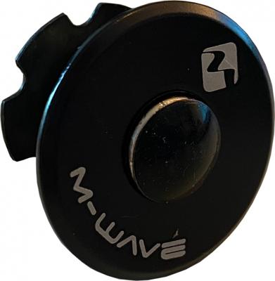 A-head star nut met top kap 1 1/8", zwart