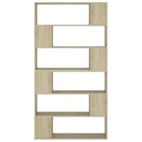 Boekenkast/kamerscherm 100x24x188 cm sonoma eikenkleurig - thumbnail