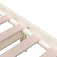 Bedframe massief hout wit 200x200 cm - thumbnail