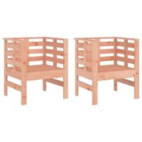 Tuinstoelen 2 st 61,5x53x71 cm massief douglashout - thumbnail