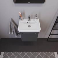 Wastafelkast Duravit No.1 Met 1 Deur Rechts 44x38.6x47.8cm Met Geïntegreerde Greep Mat Grafiet - thumbnail