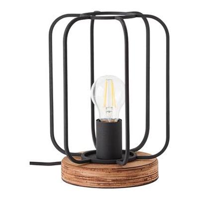 Brilliant Tosh 93147/66 Tafellamp E27 Hout (donker), Zwart (korund)