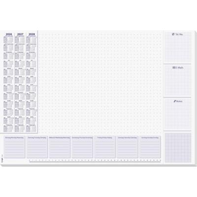 Sigel H6355 Bureau onderlegger Papier Weekplanner (b x h) 59.50 cm x 41 cm 2026, 2027, 2028 30 vellen