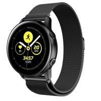 Milanis magnetische roestvrijstaal mesh polsband horlogeband voor Galaxy Watch actief 20mm (zwart) - thumbnail