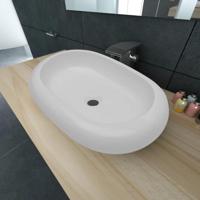 VidaXL Luxe keramische wasbak ovaal 63 x 42 cm (wit) - thumbnail