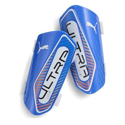 PUMA Ultra Light Strap Scheenbeschermers Blauw Wit Felrood PUMA Ultra Light Strap Scheenbeschermers Blauw Wit Felrood